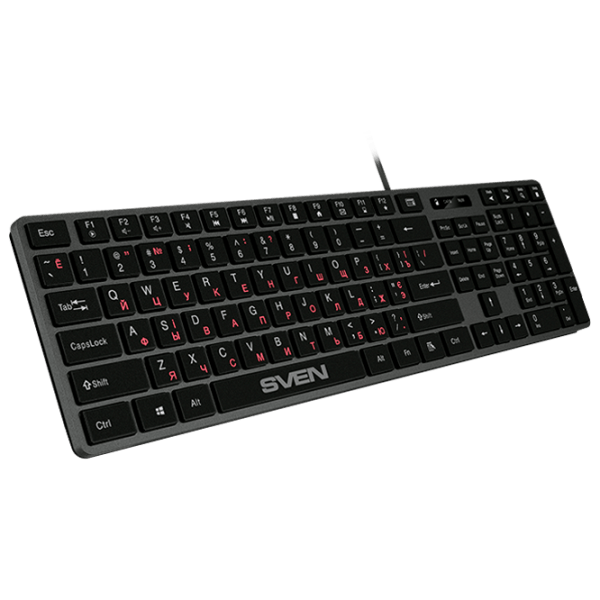 Клавиатура Sven KB-E5000 Черный Для дома и офиса, Проводная photo 2