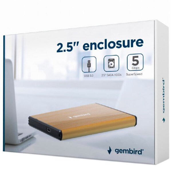 Внешний корпус для HDD Gembird EE2-U3S-2-GL Золотой USB 3.0 photo 2