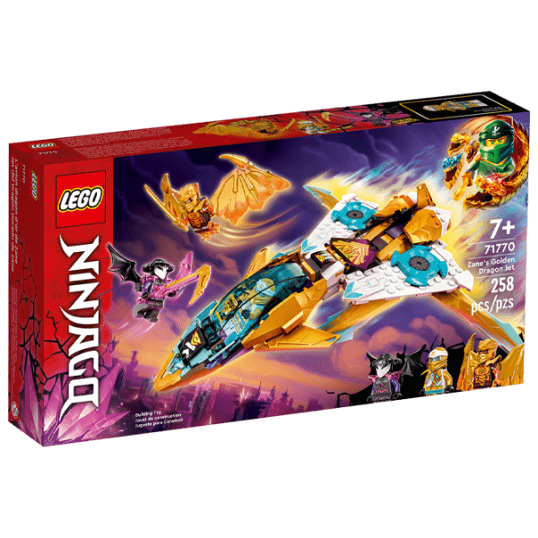 Constructor LEGO Zane's Golden Dragon Jet Multicolor Numărul de piese 258, 7+ photo 1