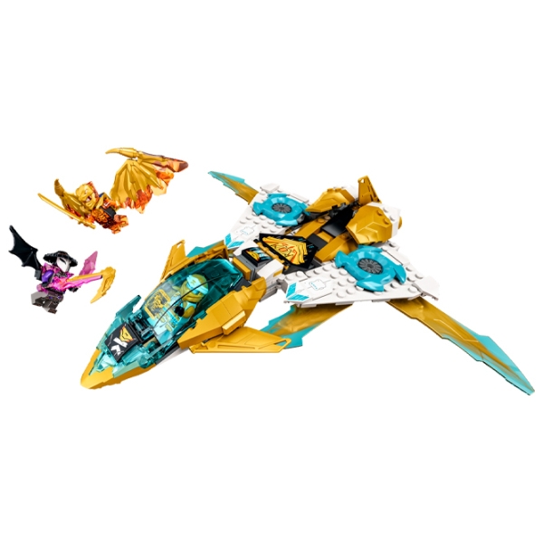 Constructor LEGO Zane's Golden Dragon Jet Multicolor Numărul de piese 258, 7+ photo 3