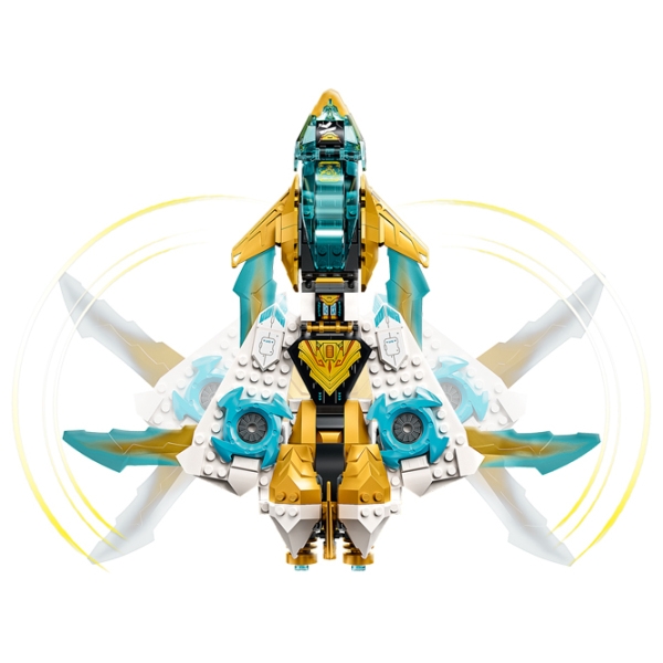 Constructor LEGO Zane's Golden Dragon Jet Multicolor Numărul de piese 258, 7+ photo 4