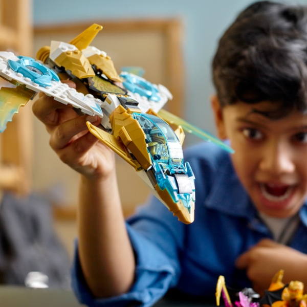 Constructor LEGO Zane's Golden Dragon Jet Multicolor Numărul de piese 258, 7+ photo 5