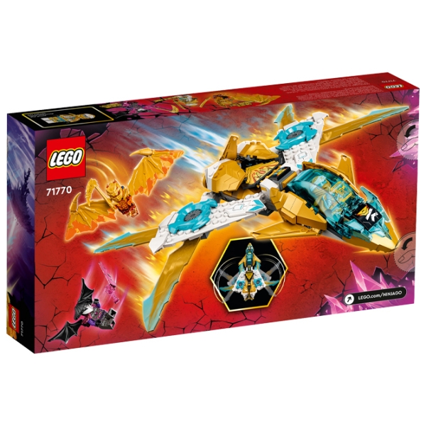 Constructor LEGO Zane's Golden Dragon Jet Multicolor Numărul de piese 258, 7+ photo 6