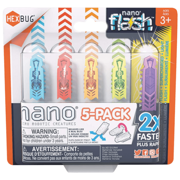 Робот Hexbug Real Bugs Flash Nano 5PK Mixed 433-6983 Разноцветный Для детей, 3+ photo 1
