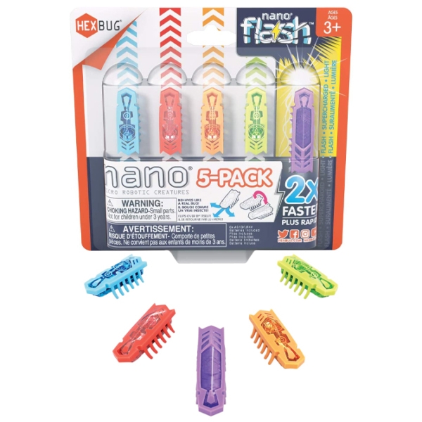 Робот Hexbug Real Bugs Flash Nano 5PK Mixed 433-6983 Разноцветный Для детей, 3+ photo 6