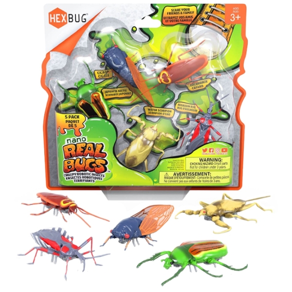 Робот Hexbug Real Bugs Flash Nano Real Bugs - 5PK 477-7676 Разноцветный Для детей, 3+ photo 4