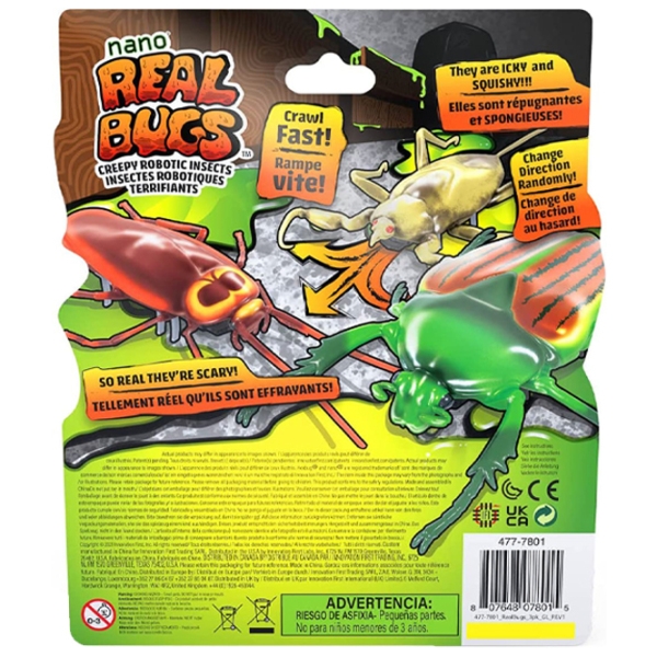 Робот Hexbug Real Bugs Flash Nano Real Bugs - 3PK 477-7801 Разноцветный Для детей, 9+ photo 5