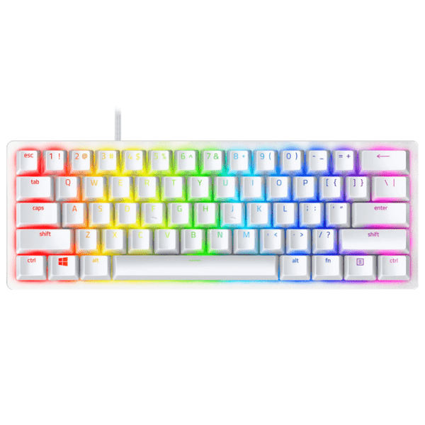 Tastatură Razer Huntsman Mini White Purple Switch Gaming, Cu fir photo 1