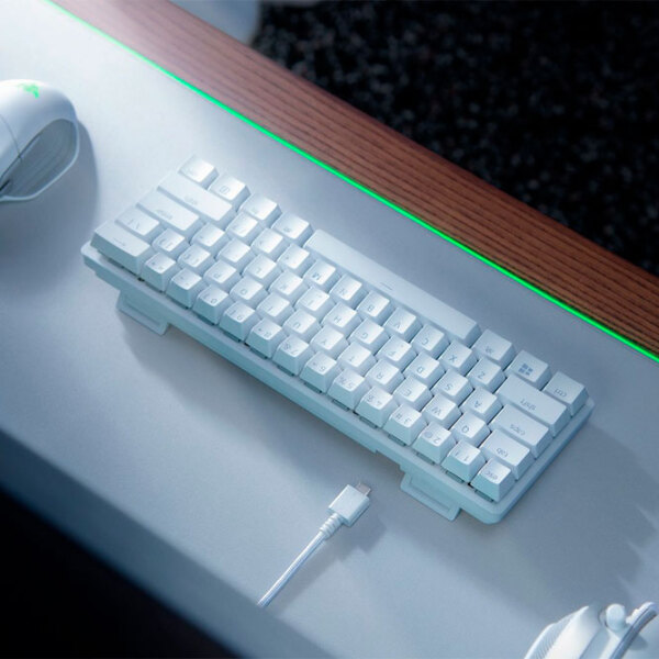 Tastatură Razer Huntsman Mini White Purple Switch Gaming, Cu fir photo 8