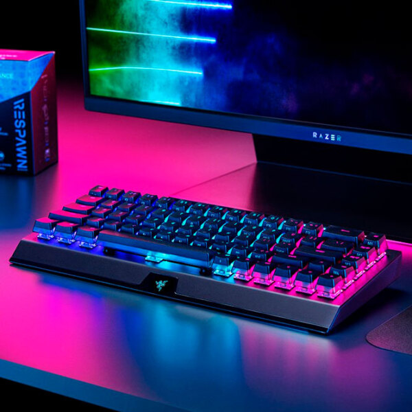 Tastatură Razer BlackWidow V3 Mini HyperSpeed Phantom Edition Black Yellow Switch Gaming, Fără fir photo 6