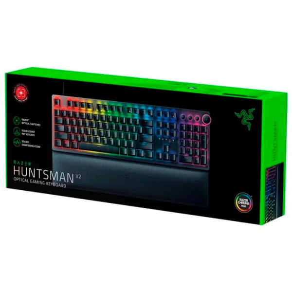 Tastatură Razer Huntsman V2 Black Red Switches Gaming, Cu fir photo 5