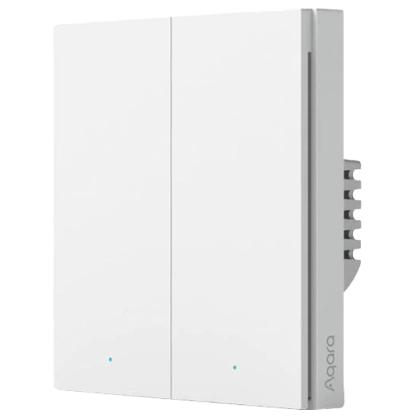 Умный переключатель Aqara Aqara Smart Wall Switch H1 (cu Nul, Double rocker) Белый  photo 1