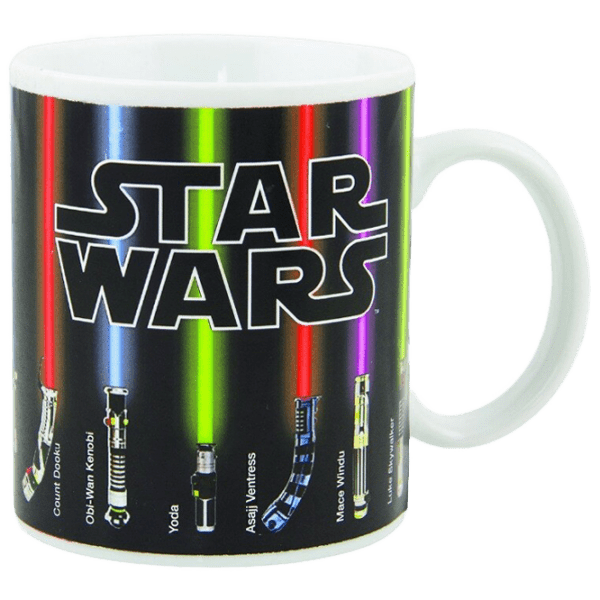 Cană și șosete Paladone Star Wars Lightsaber Black 300 ml photo 1