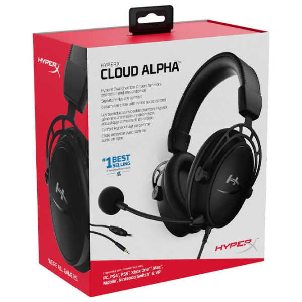 Наушники HyperX Cloud Alpha Черный Проводная / Игровой / Полноразмерные photo 5