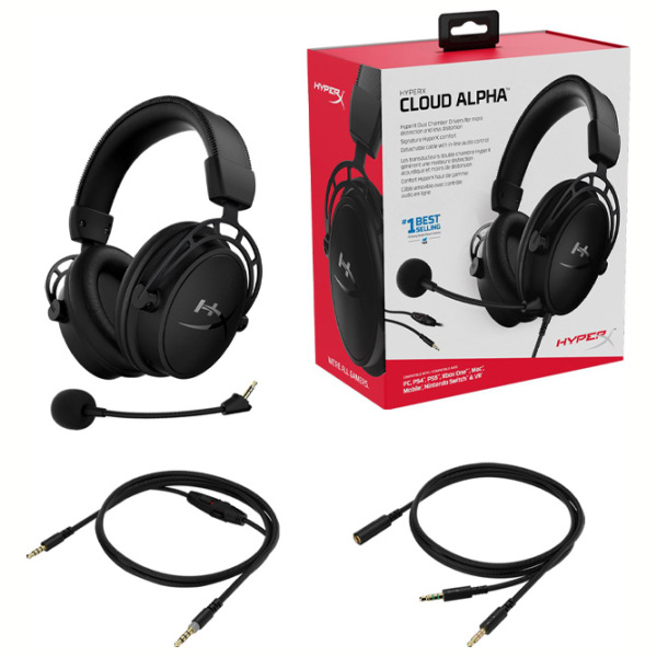 Наушники HyperX Cloud Alpha Черный Проводная / Игровой / Полноразмерные photo 6