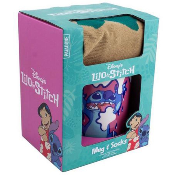 Cană și șosete Paladone Disney Lilo and Stitch Mug and Socks White 300 ml photo 3