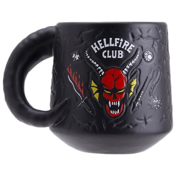 Cană Paladone Stranger Things Hellfire Club Demon Embossed Black 400 ml photo 1