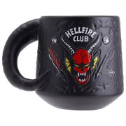 Cană Paladone Stranger Things Hellfire Club Demon Embossed Black 400 ml