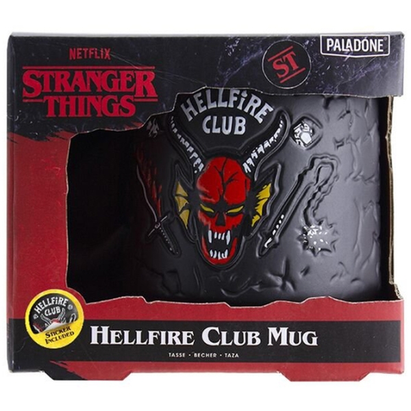 Cană Paladone Stranger Things Hellfire Club Demon Embossed Black 400 ml photo 3