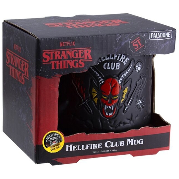 Cană Paladone Stranger Things Hellfire Club Demon Embossed Black 400 ml photo 4