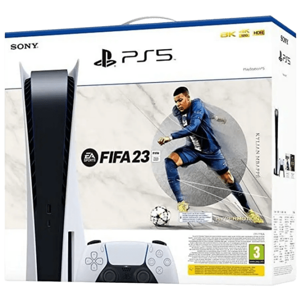 Consolă pentru jocuri Sony PlayStation 5 + FIFA23 voucher White SSD 825 GB, RAM 16 GB photo 1