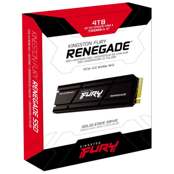 SSD Kingston FURY Renegade Heatsink M.2 NVMe 4 ТБ Скорость чтения: 7300 МБ/ с,
Скорость записи: 7000 МБ/ с photo 3
