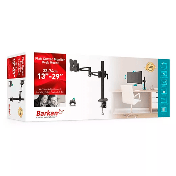 Кронштейн для монитора Barkan E621 Черный VESA 100 x 100 мм photo 6