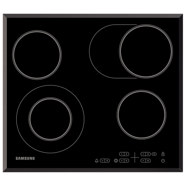Plită încorporabilă electrică Samsung NZ64T3516QK/ WT Black Vitroceramică, 7000 W, Hi-light photo 1