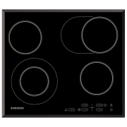 Plită încorporabilă electrică Samsung NZ64T3516QK/ WT Black Vitroceramică, 7000 W, Hi-light