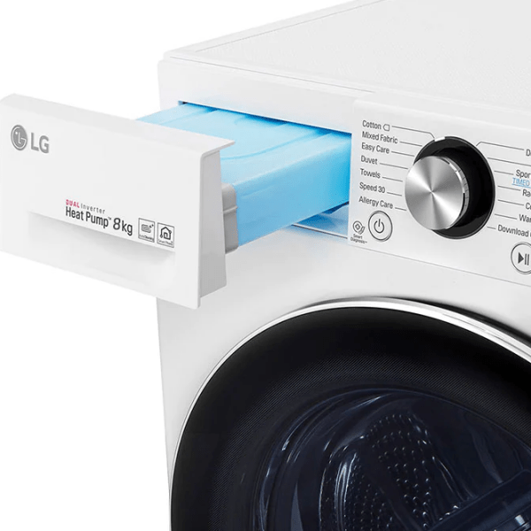Mașină de uscat rufe LG RC80V9AV3Q White 8 kg, A+++ photo 10
