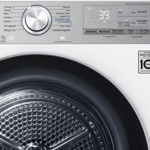 Mașină de uscat rufe LG RH90V9AV2QR White 9 kg, A+++ photo 9