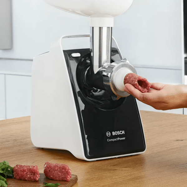 Mașină de tocat carne Bosch MFW3640A White 500 W/ 1600 W, 1.9 kg/ min photo 5