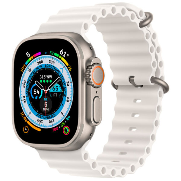 Удлинительный ремень Apple Watch Ocean Band Белый Силикон, 49 мм photo 2
