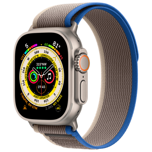 Curelușă Apple Watch Trail Loop Gray Blue/ Beige Nailon photo 2