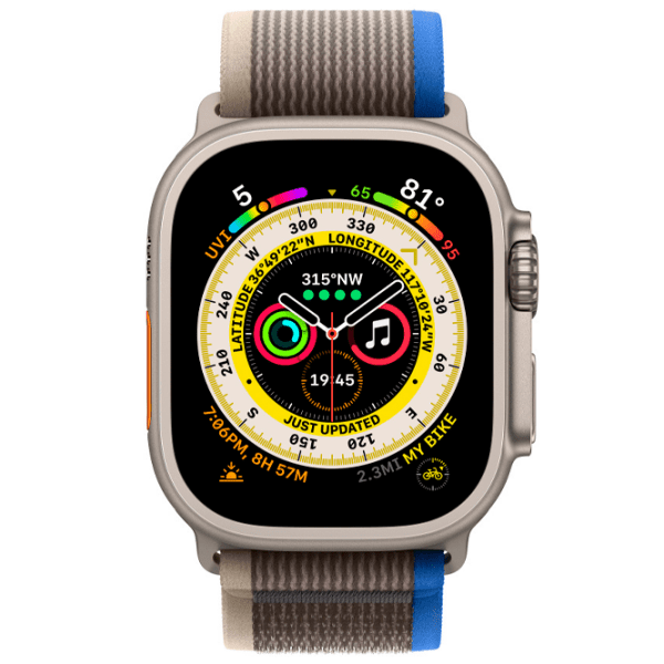Curelușă Apple Watch Trail Loop Gray Blue/ Beige Nailon photo 3