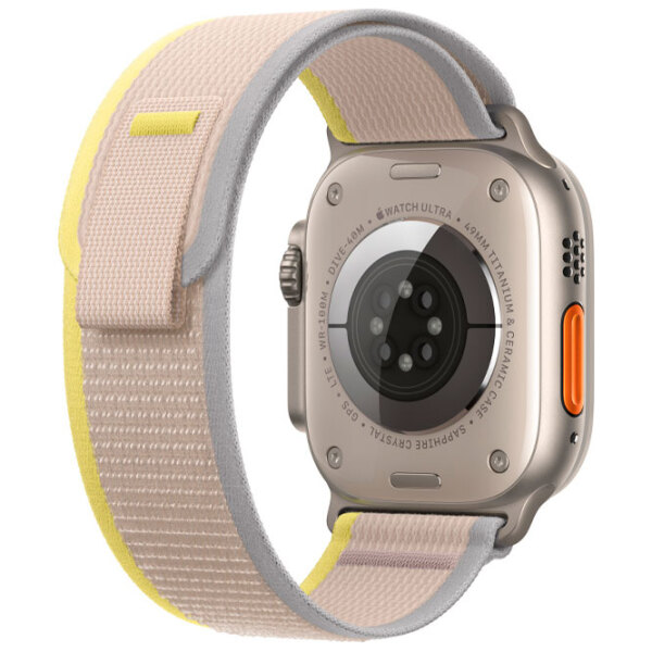 Curelușă Apple Watch Trail Loop Beige Yellow/ Gray Nailon photo 4
