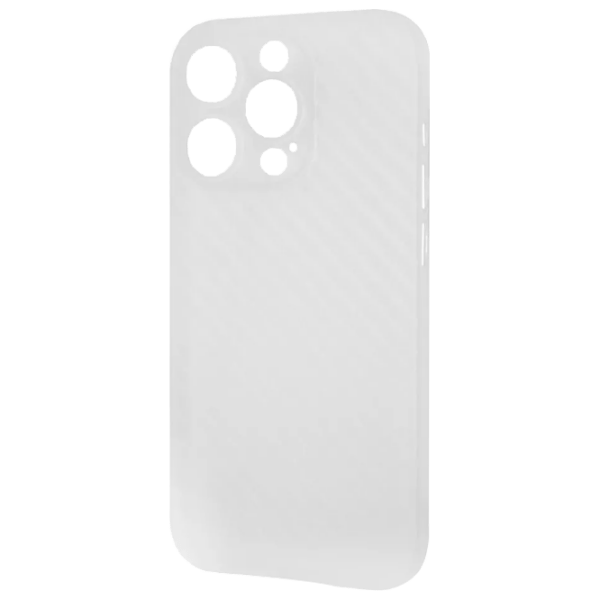 Husă pentru smartphone Apple iPhone 14 Pro Max (Slim Carbon) Matte White Memumi, PC, Back photo 1