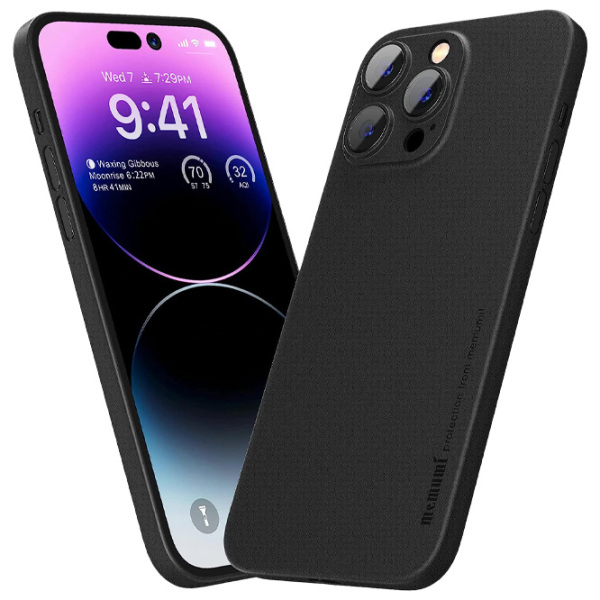 Husă pentru smartphone Apple iPhone 14 Pro Max (Slim) Black Memumi, PC, Back photo 2