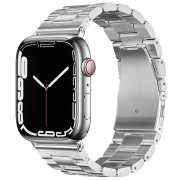 Curelușă Apple Watch WA10 Grand series three-bead Silver Metal, 42 / 44 / 45 / 49 mm