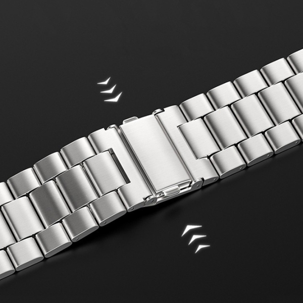 Curelușă Apple Watch WA10 Grand series three-bead Silver Metal, 42 / 44 / 45 / 49 mm photo 2