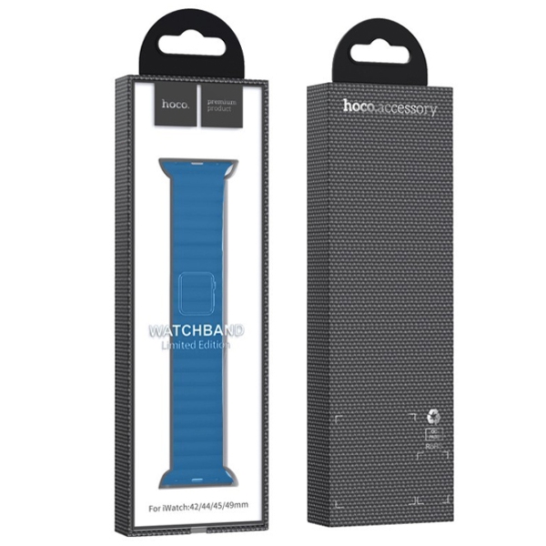 Ремешок Apple Watch WA07 Flexible series magnetic strap Синий Midnight Силикон, 42, 44, 45, 49 мм photo 2