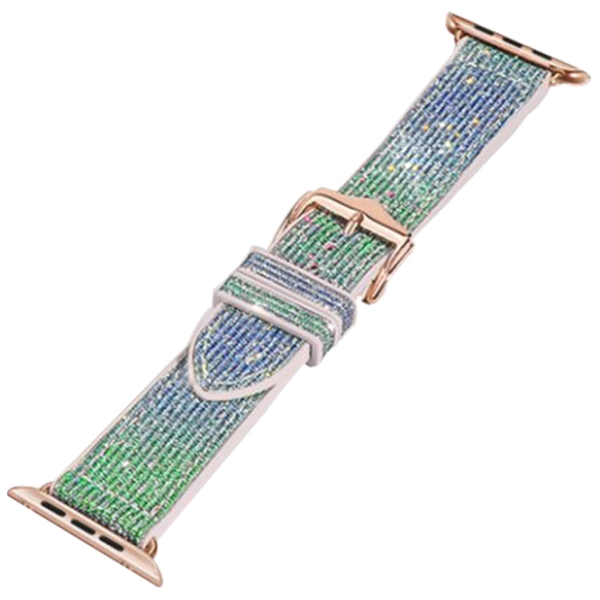 Ремешок Apple Watch WA11 Diamond series double-section Розовый Blue green Силикон, 42, 44, 45, 49 мм photo 2