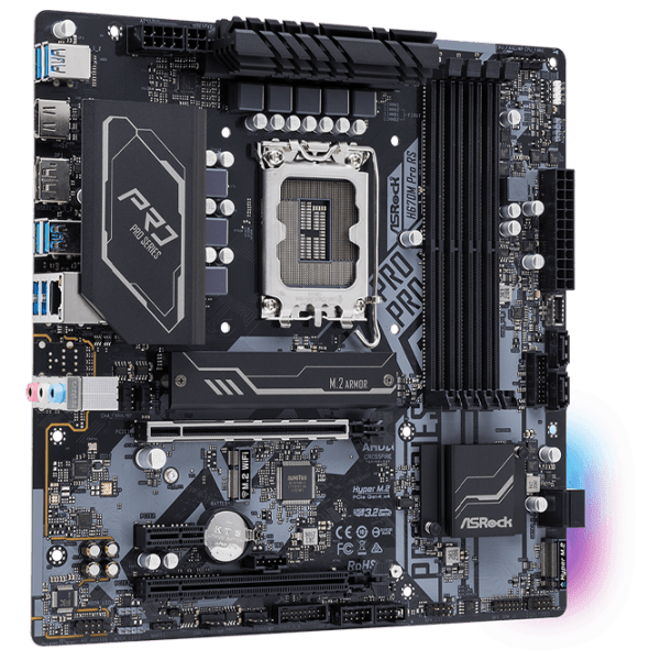 Placă de bază ASRock H670M PRO RS mATX  photo 2