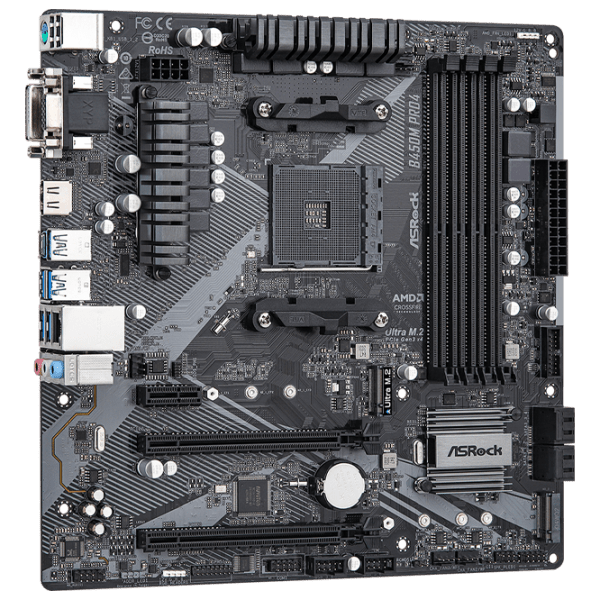 Материнская плата ASRock B450M PRO4 R2.0 mATX  photo 2