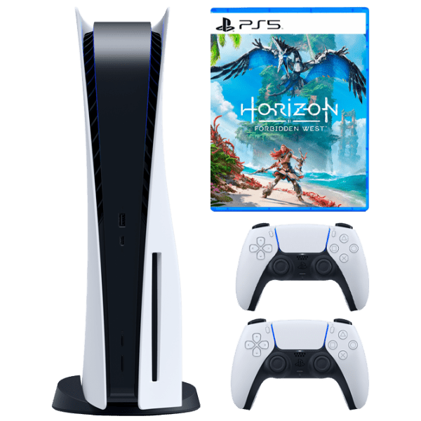 Consolă pentru jocuri Sony PlayStation 5 + Extra DualSense + Fifa 23 Vaucher + Horizon Forbidden West White SSD 825 GB, RAM 16 GB photo 1