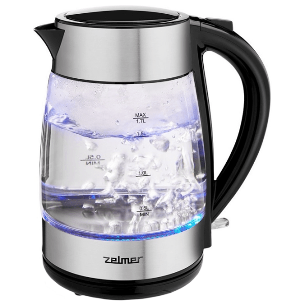 Ceainic electric ZELMER ZCK8011 Inox 2200 W, 1.7l, Material interior: Sticlă photo 2