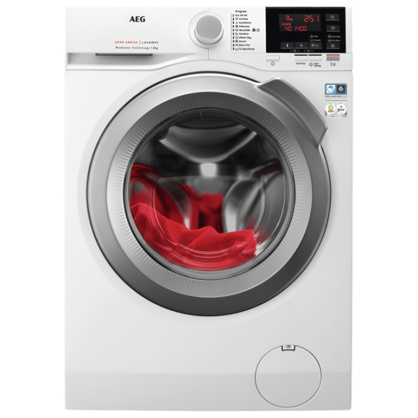 Mașină de spălat AEG L6FLG48S White 8 kg, 1400 rpm, B photo 1