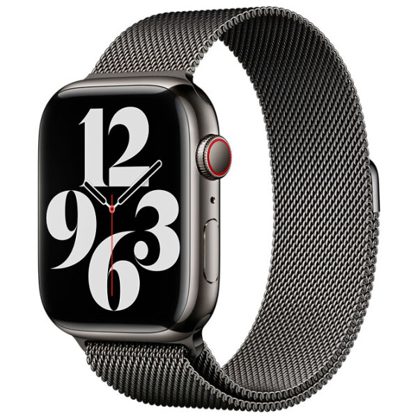 Curelușă Apple Watch Milanese Loop Graphite  Oțel inoxidabil, 45 mm photo 2