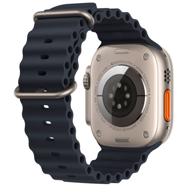 Curelușă extensie Apple Watch Ocean Band Midnight Silicon, 49 mm photo 3