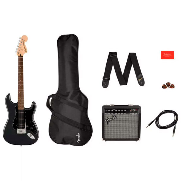 Chitară electrică Fender Squier Affinity HSS LFCharcoal frost metallic Stratocaster, 4/ 4 photo 5